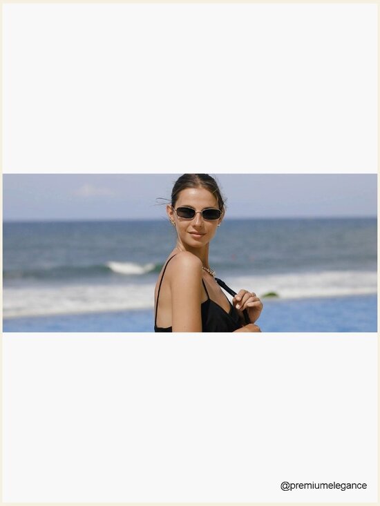 Retro Rectangle Sunglasses Narrow Thin Skinny Y2k Chic Unisex UV400 main image 5